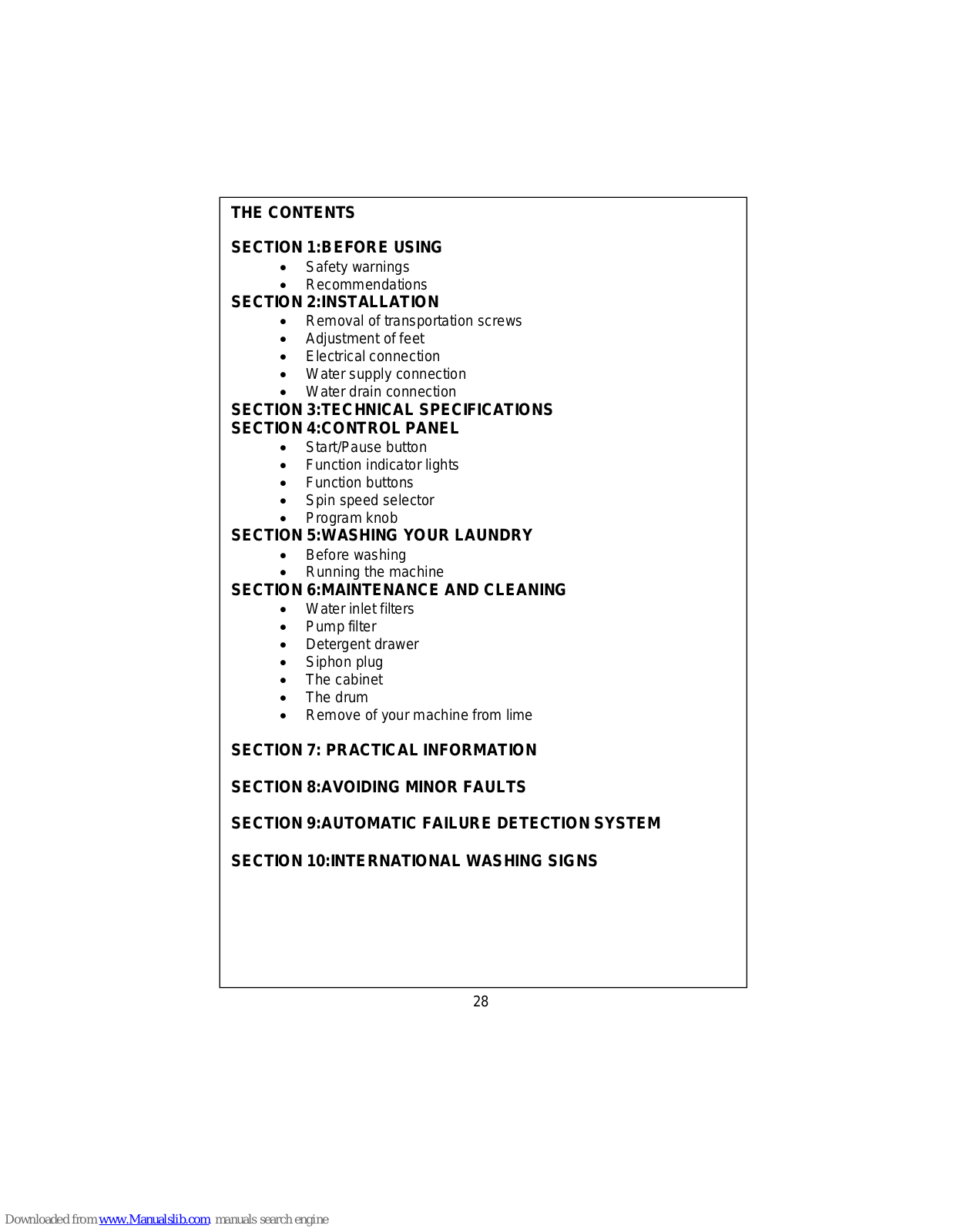 Smeg LBW65E, SWM85E, SWM85PTE User Manual