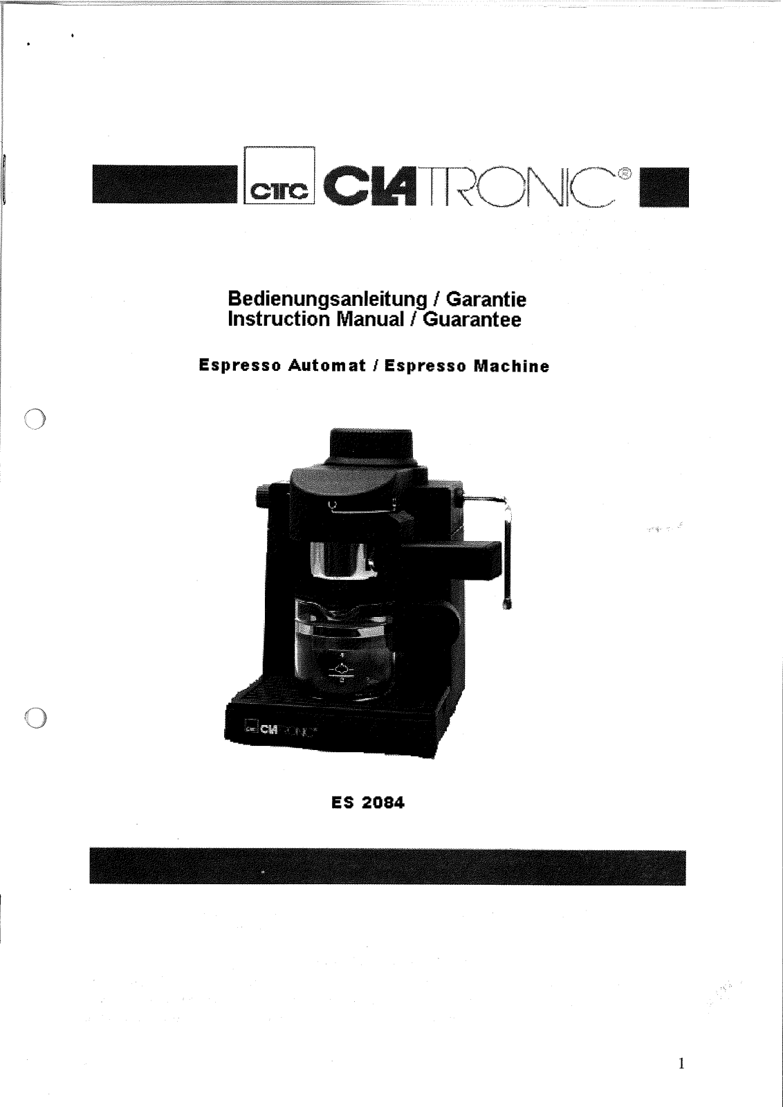 Clatronic ES 2084 User Manual