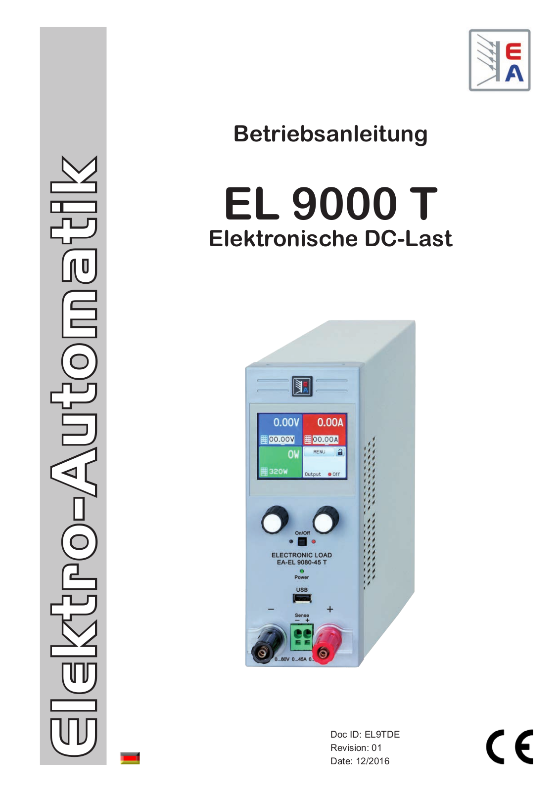 Elektro-Automatik EL 9000 T, EL 9080-45 T, EL 9200-18 T, EL 9500-10 T User manual