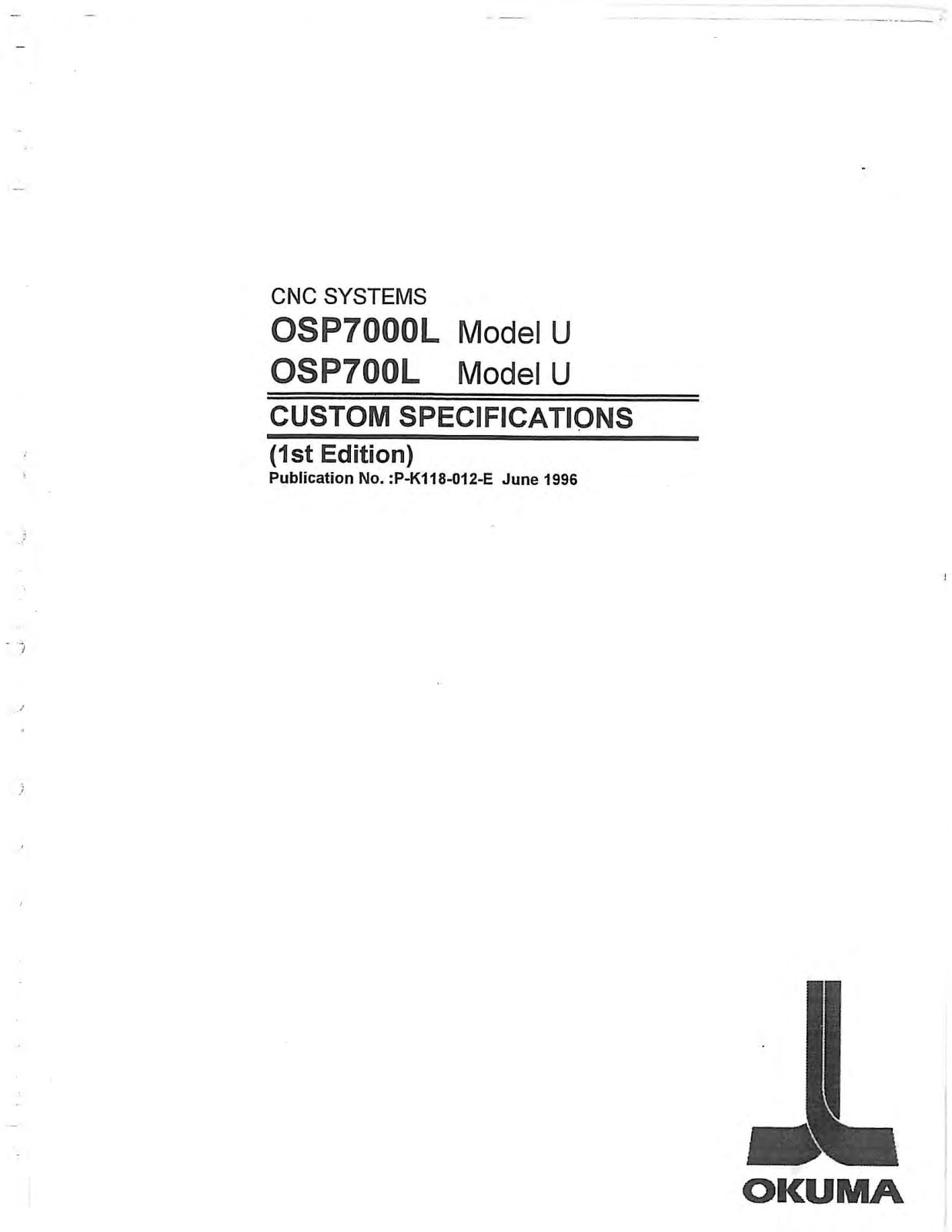 okuma OSP7000L u Specification Manual