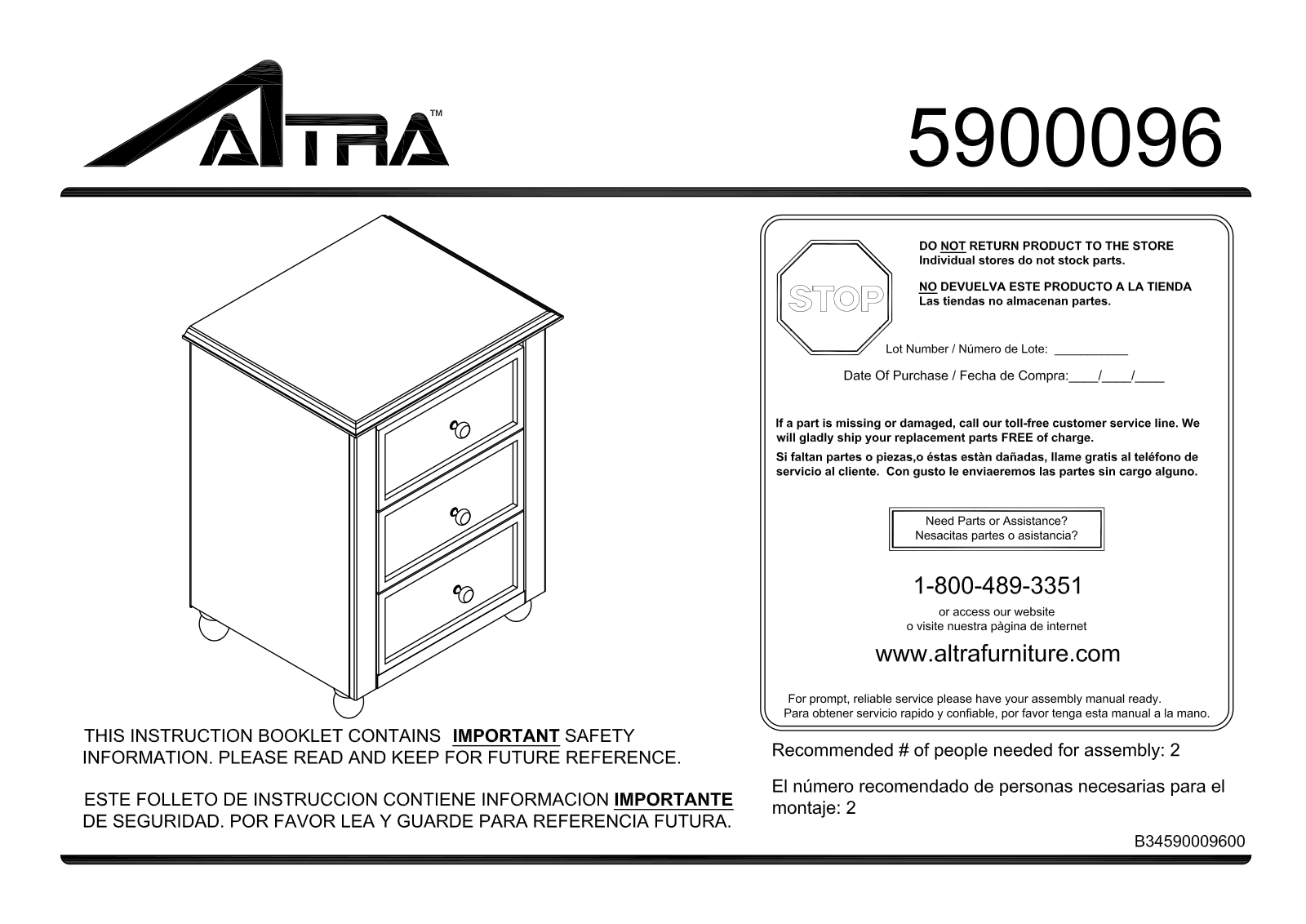Altra Four Bin Storage Assembly Instruction