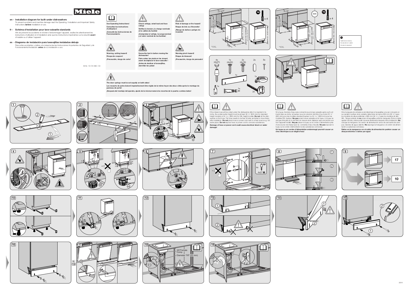 Miele G4925BK, G4925SS, G4925SCSS, G4925SCWH, G4925SCBK Instruction manual