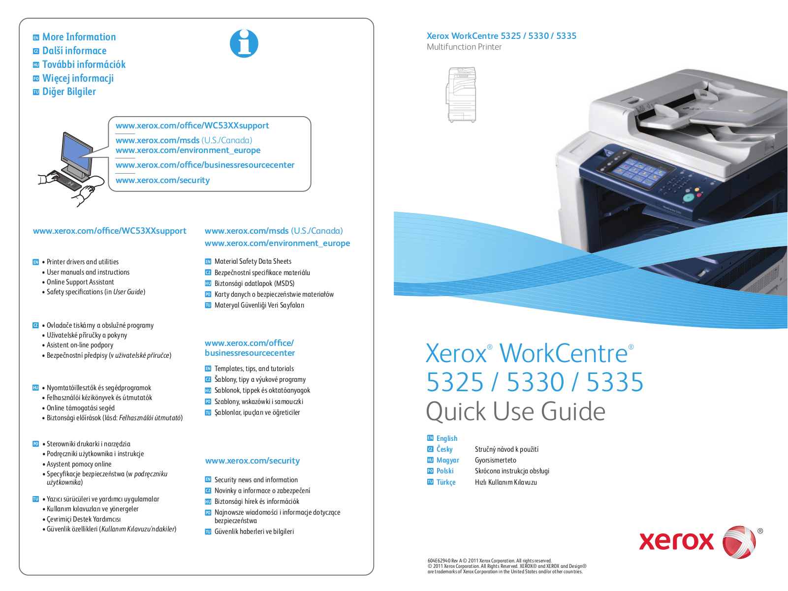 Xerox WORKCENTRE 5300 User Manual