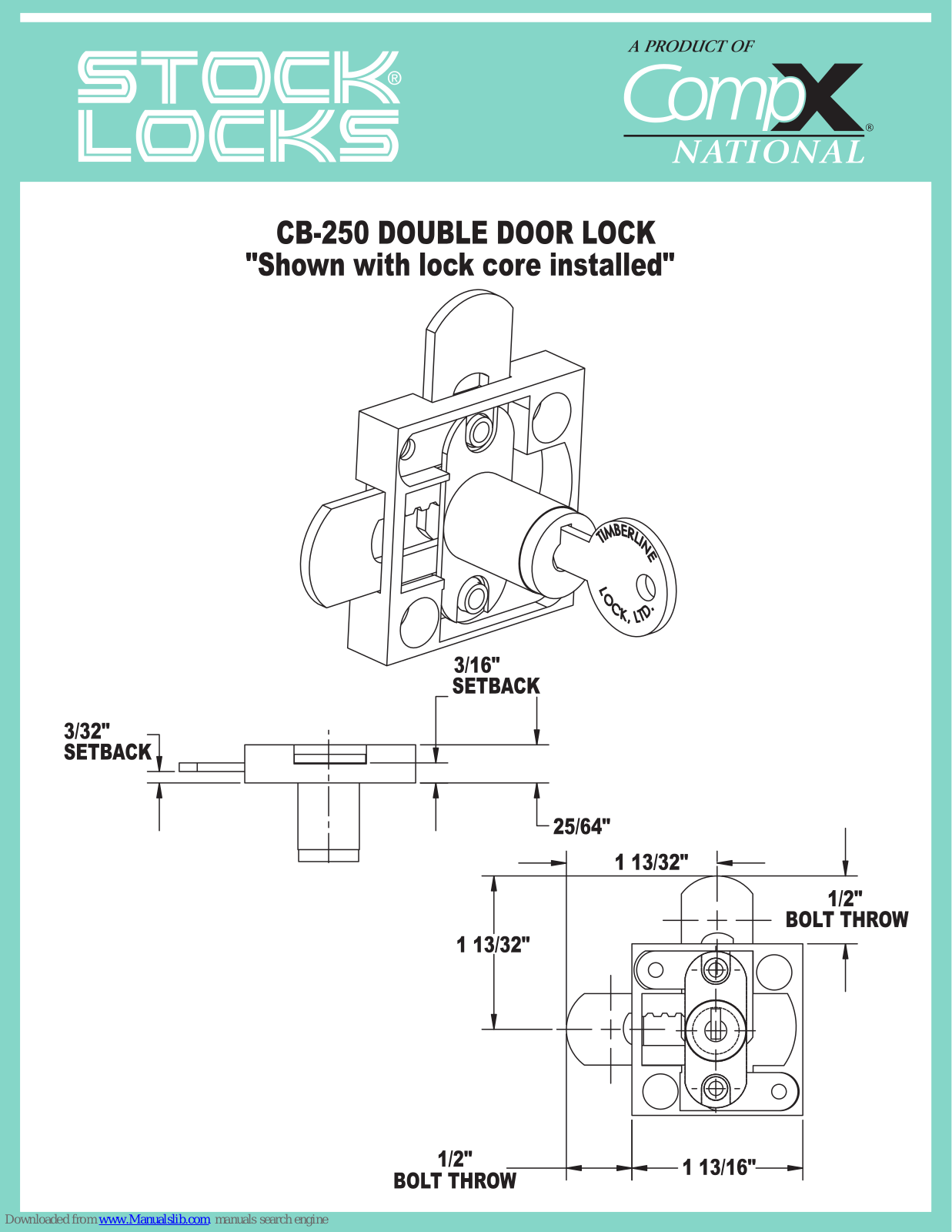 COMPX National CB-250 Instruction Sheet