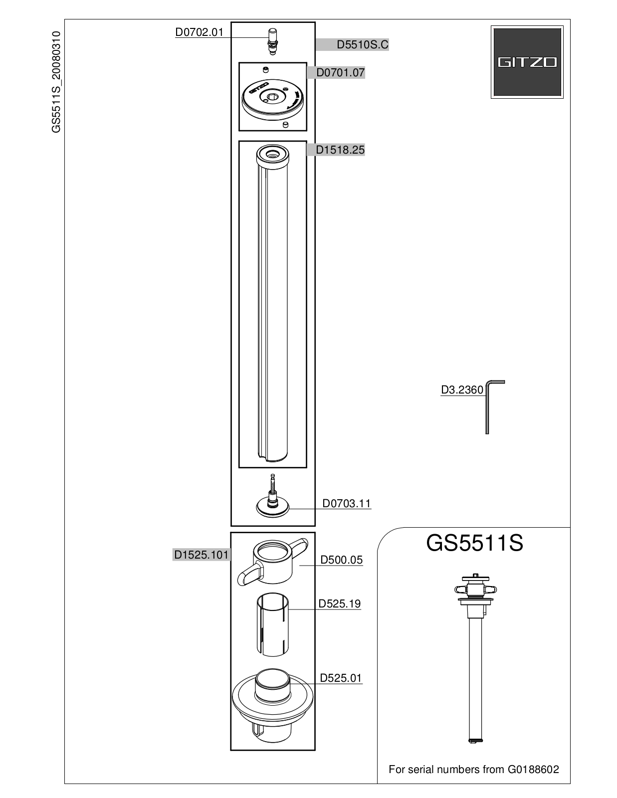 Gitzo GS5511S User Manual