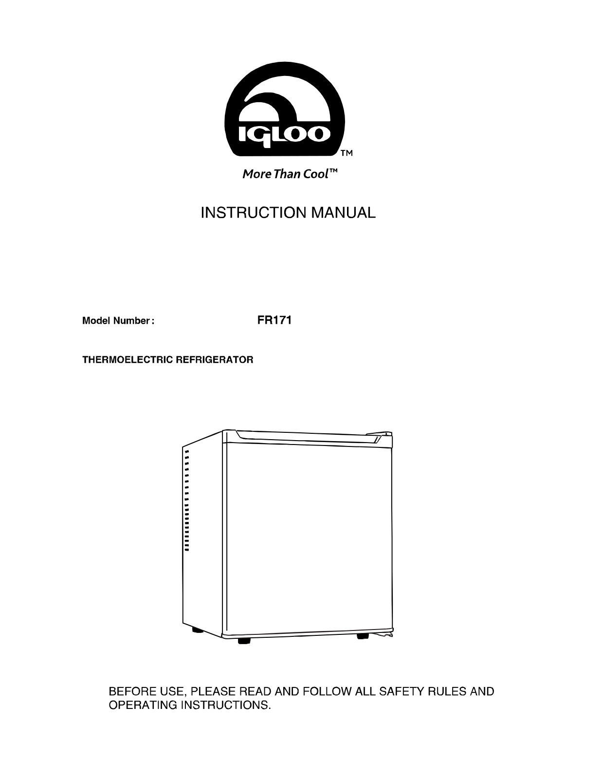 Igloo FR171 User Manual