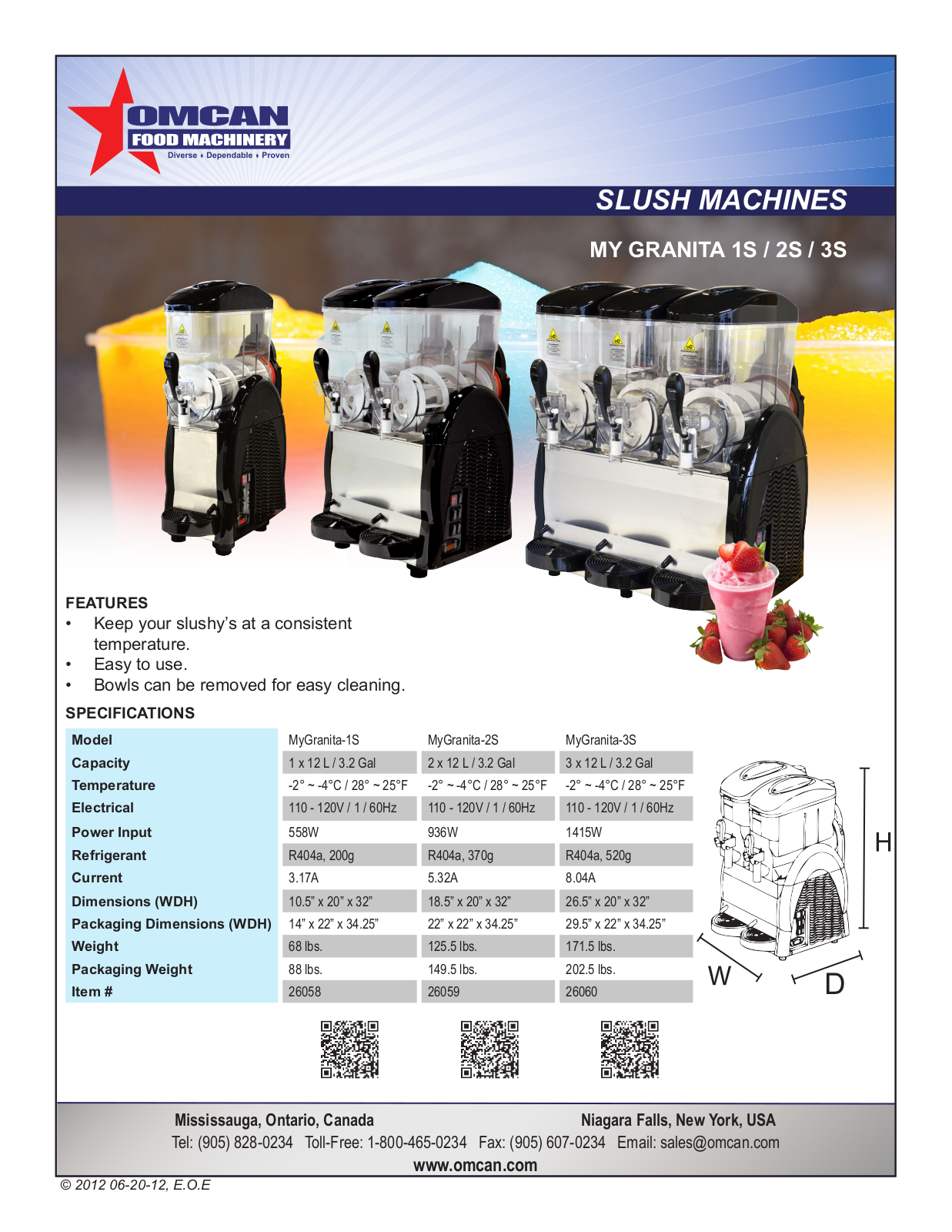 Omcan Food Machinery MyGranita-1S User Manual