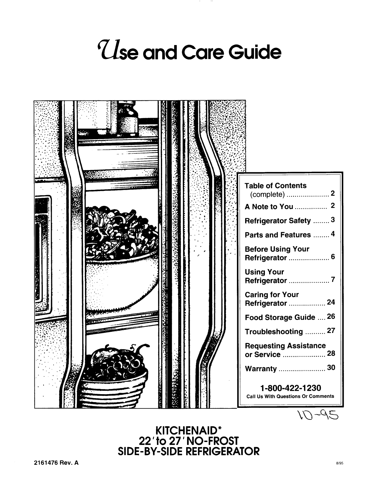 KitchenAid KSRS25QDWH00 Owner's Manual