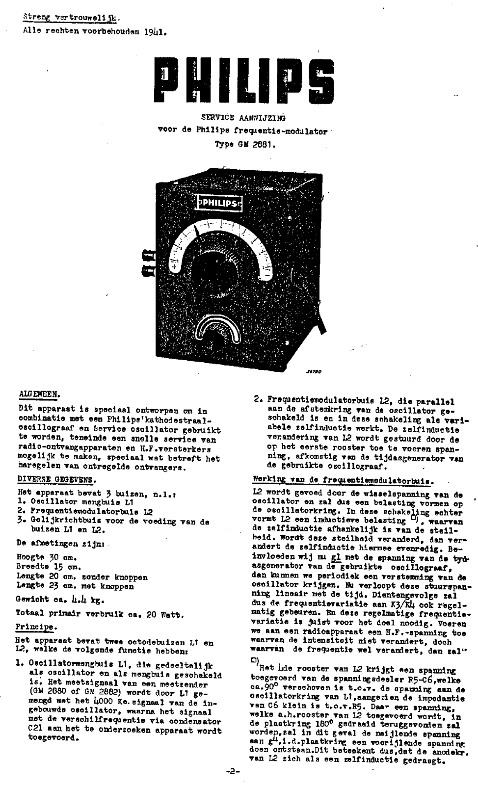 Philips gm2881 schematic