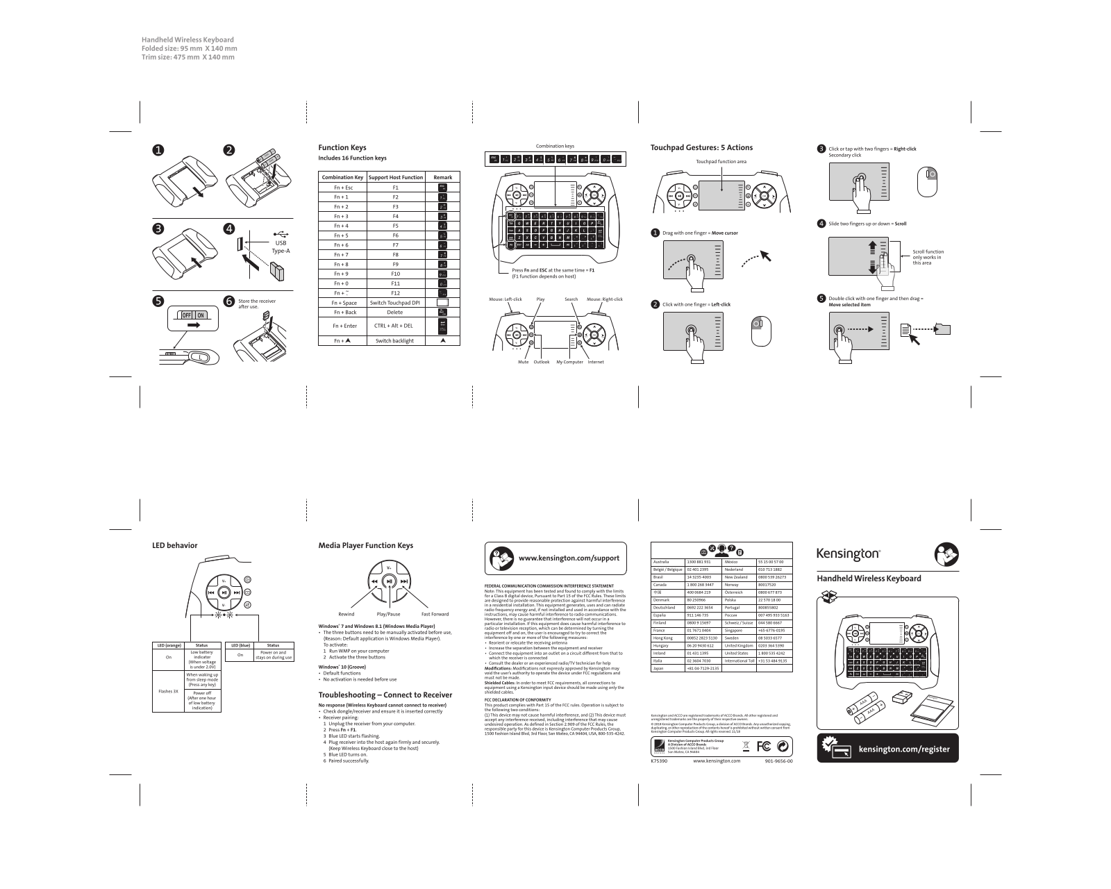 Kensington M01447 D, M01447 K User Manual