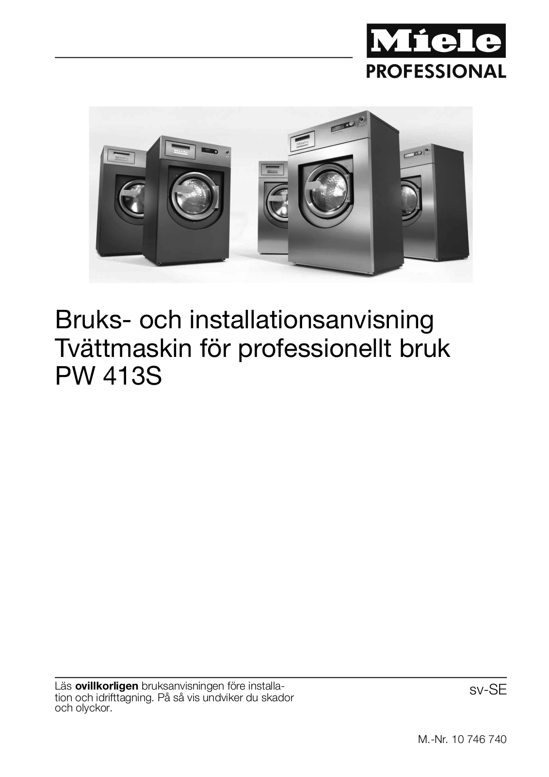 Miele PW 413S User manual