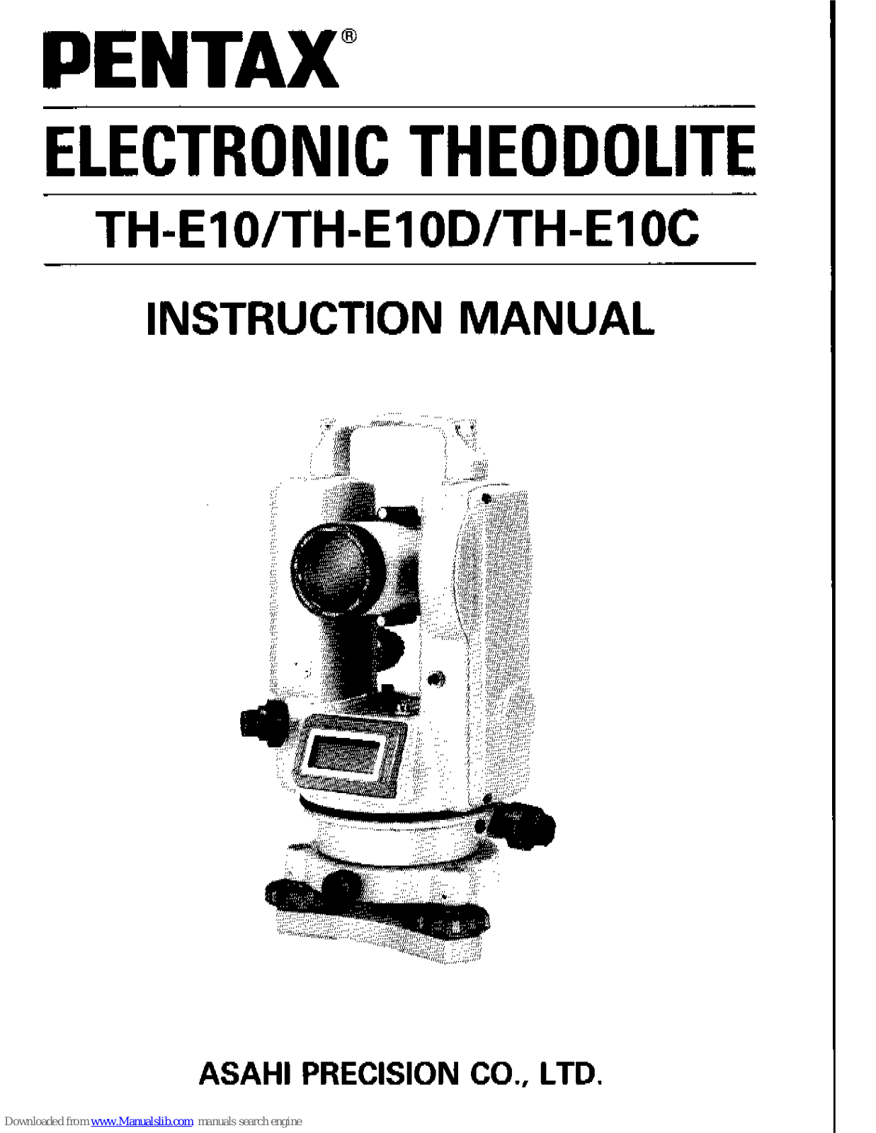 Pentax TH-E10, TH-E10D, TH-E10C Instruction Manual