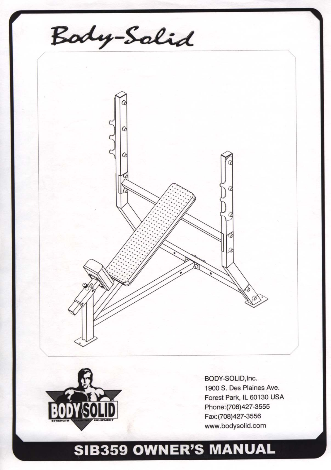 Body Solid SIB359G User Manual