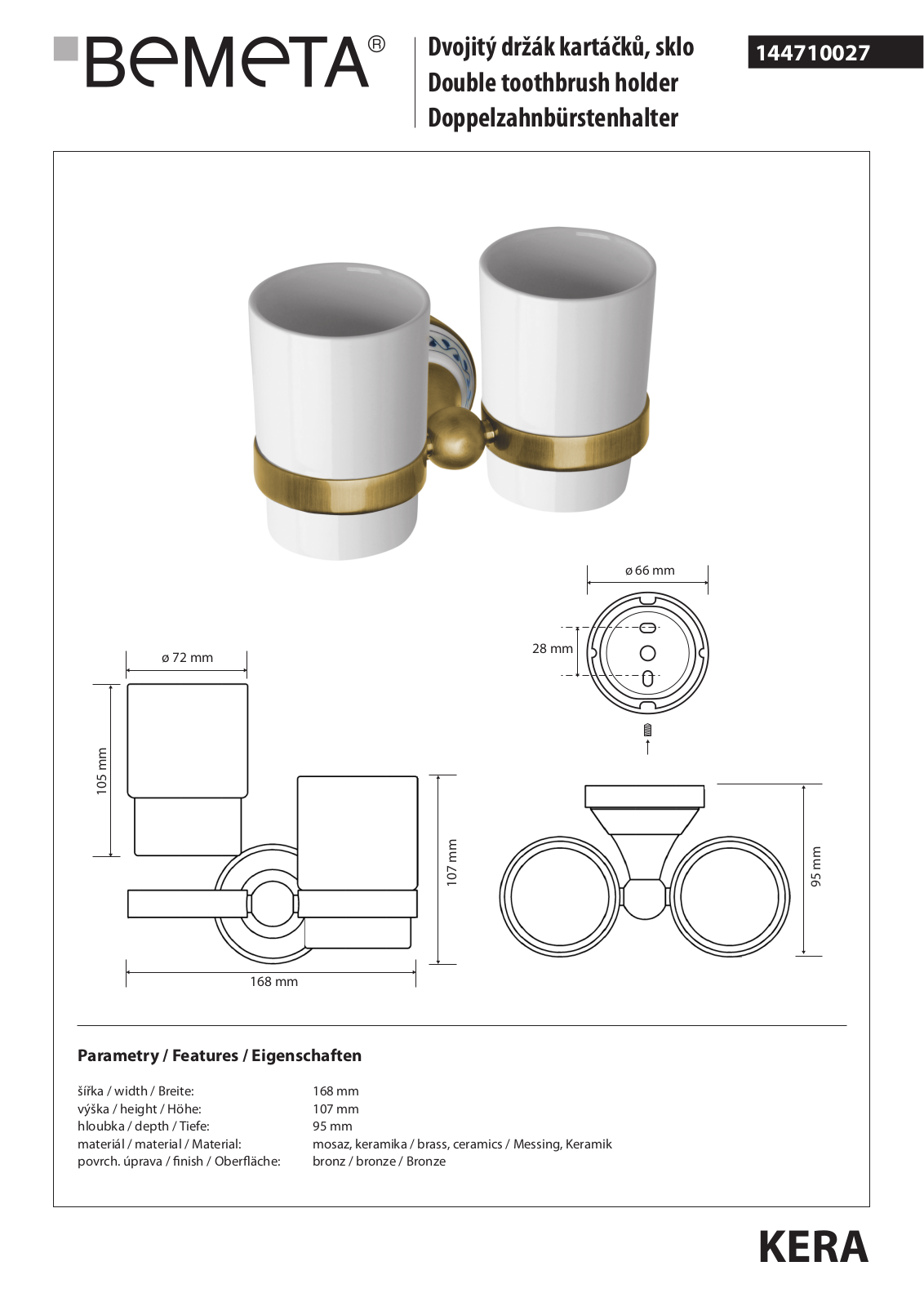 Bemeta Kera 144710027 User guide