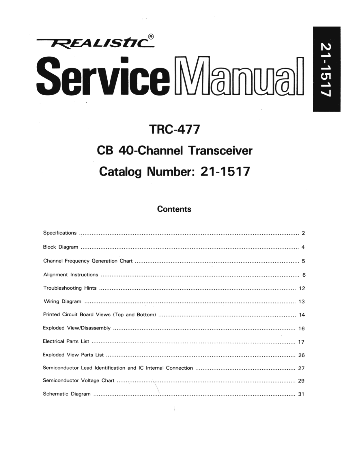 Realistic TRC-477 List