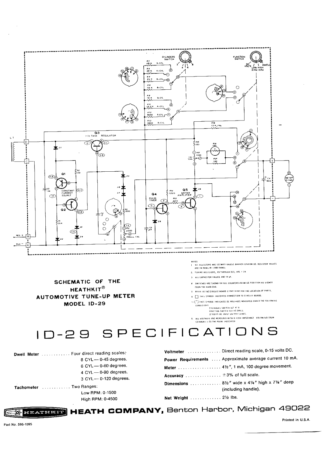 Heathkit ID-29 Schematic