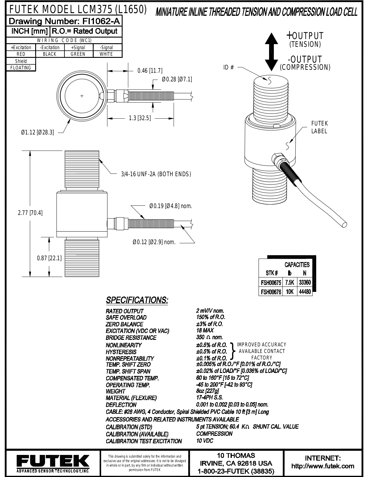 FUTEK LCM375 Service Manual