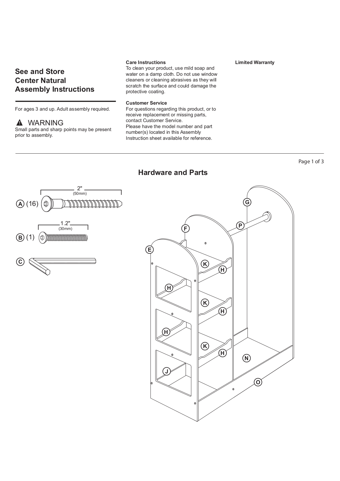 Guidecraft W008703240 Assembly Instructions - ManualMachine.com