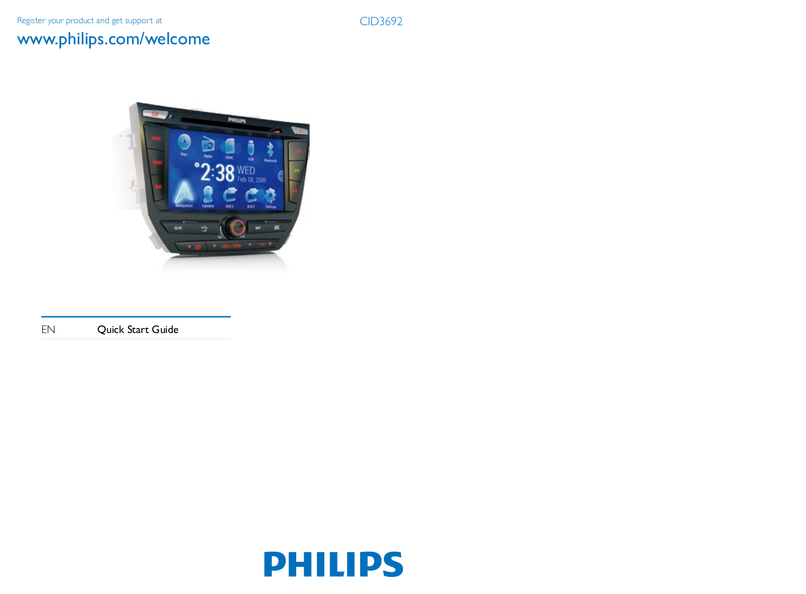 Philips CID3692 Quick start guide