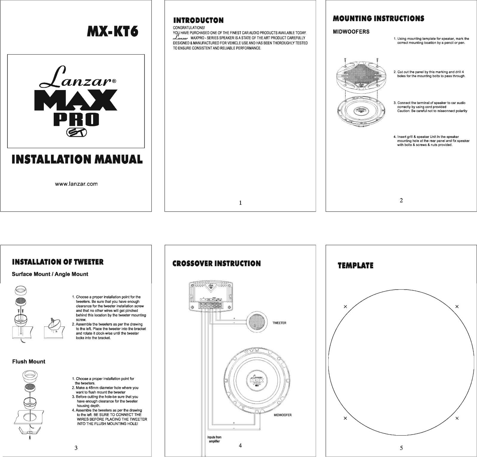 Lanzar MX-KT6 Installation Manual - ManualMachine.com