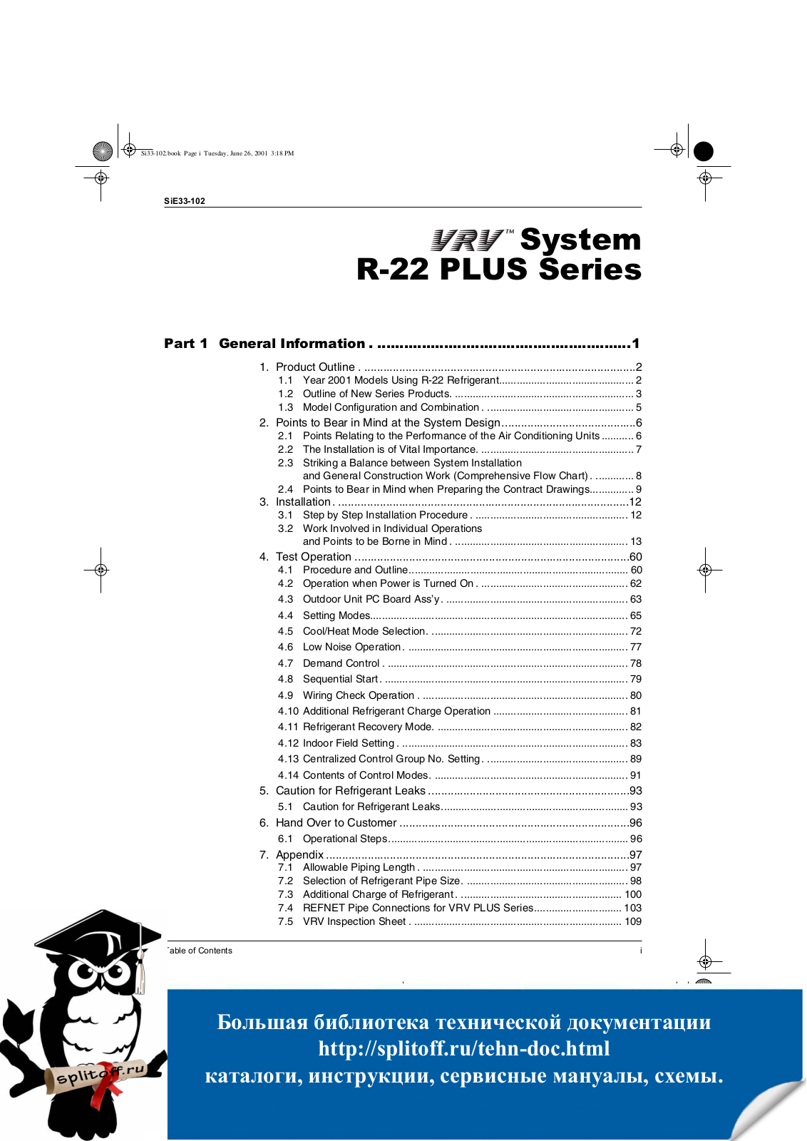 Daikin RSXY18KAY1E, RSXY16KAY1E, RSXY18KAYAL, RSXY20KAY1, RSXY18KAYALE Series Manual