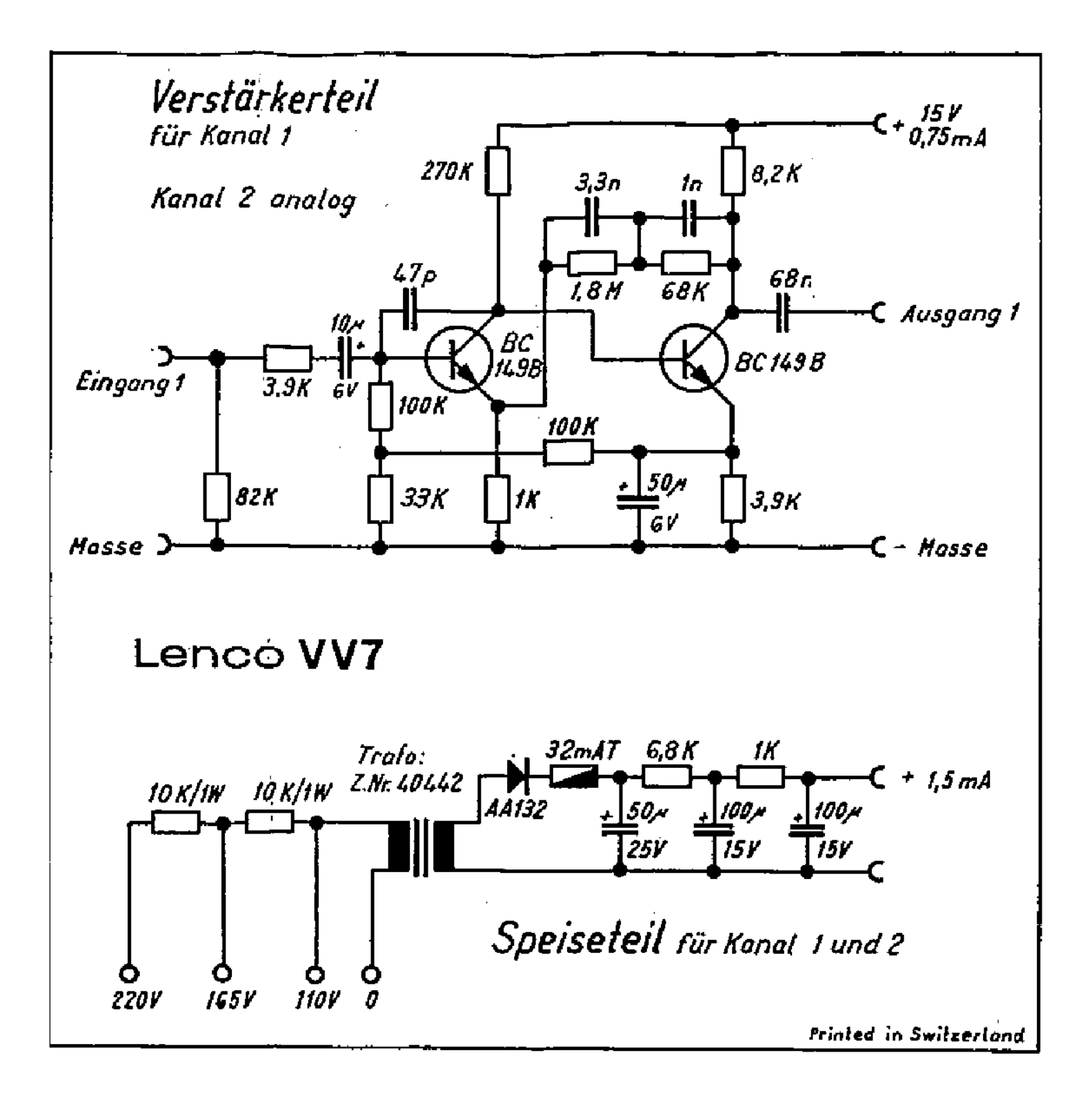 Goldring VV-7 Schematic