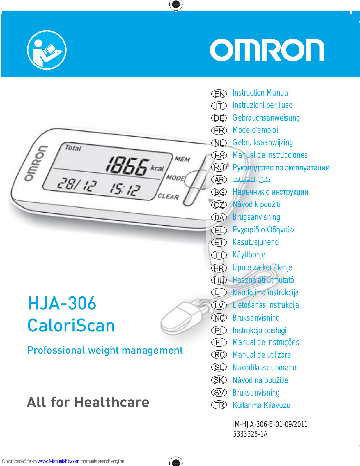 Omron HIA-306 Instruction Manual