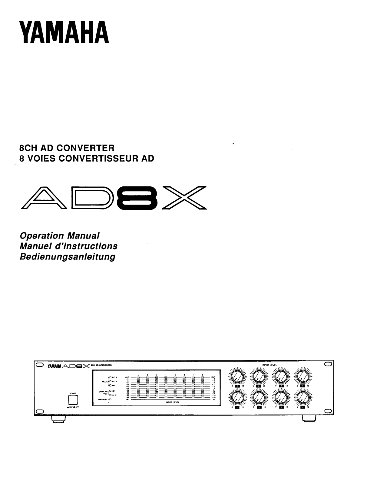 YAMAHA AD8X User Manual