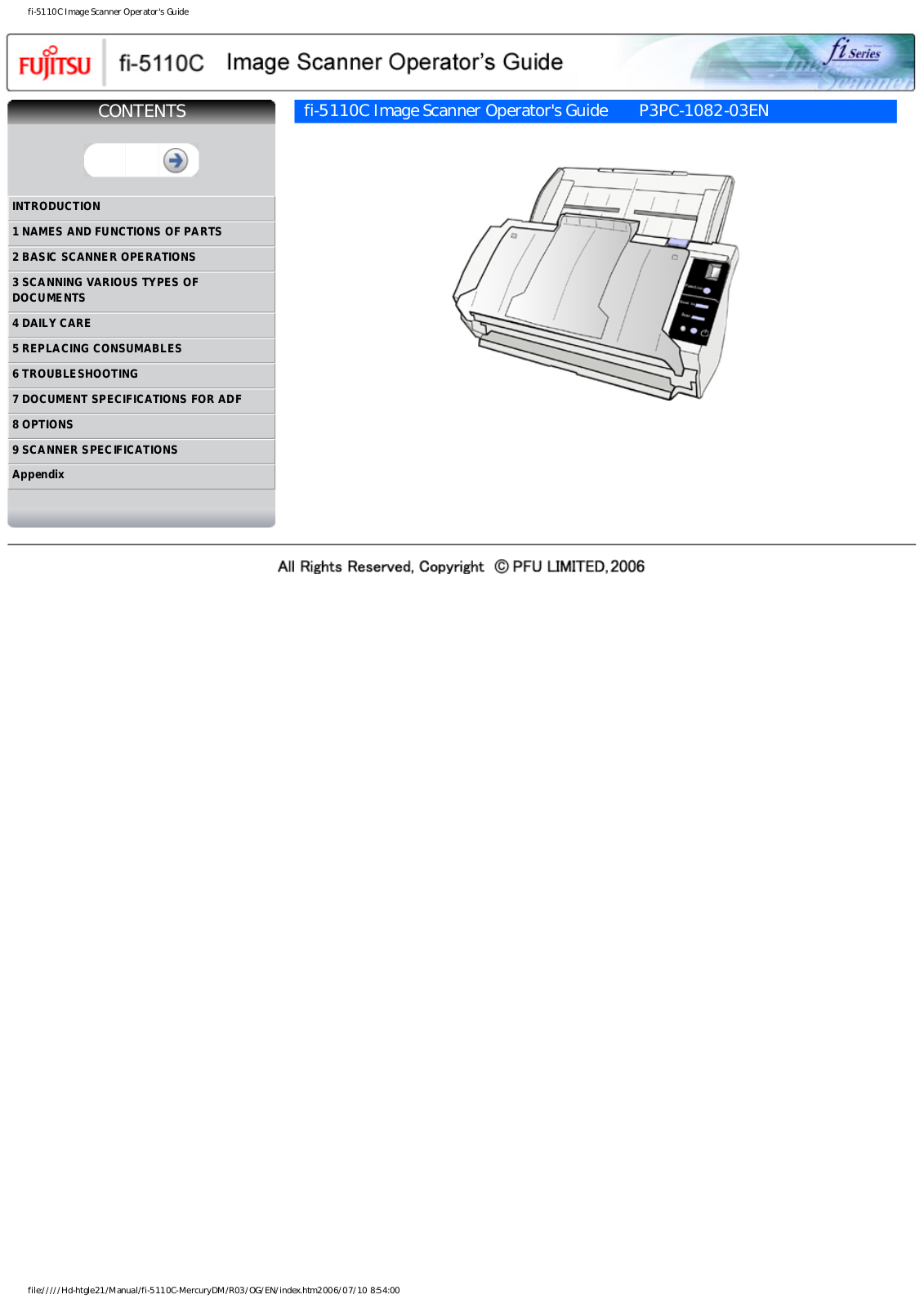 FUJITSU fi-5110C Operator's Guide