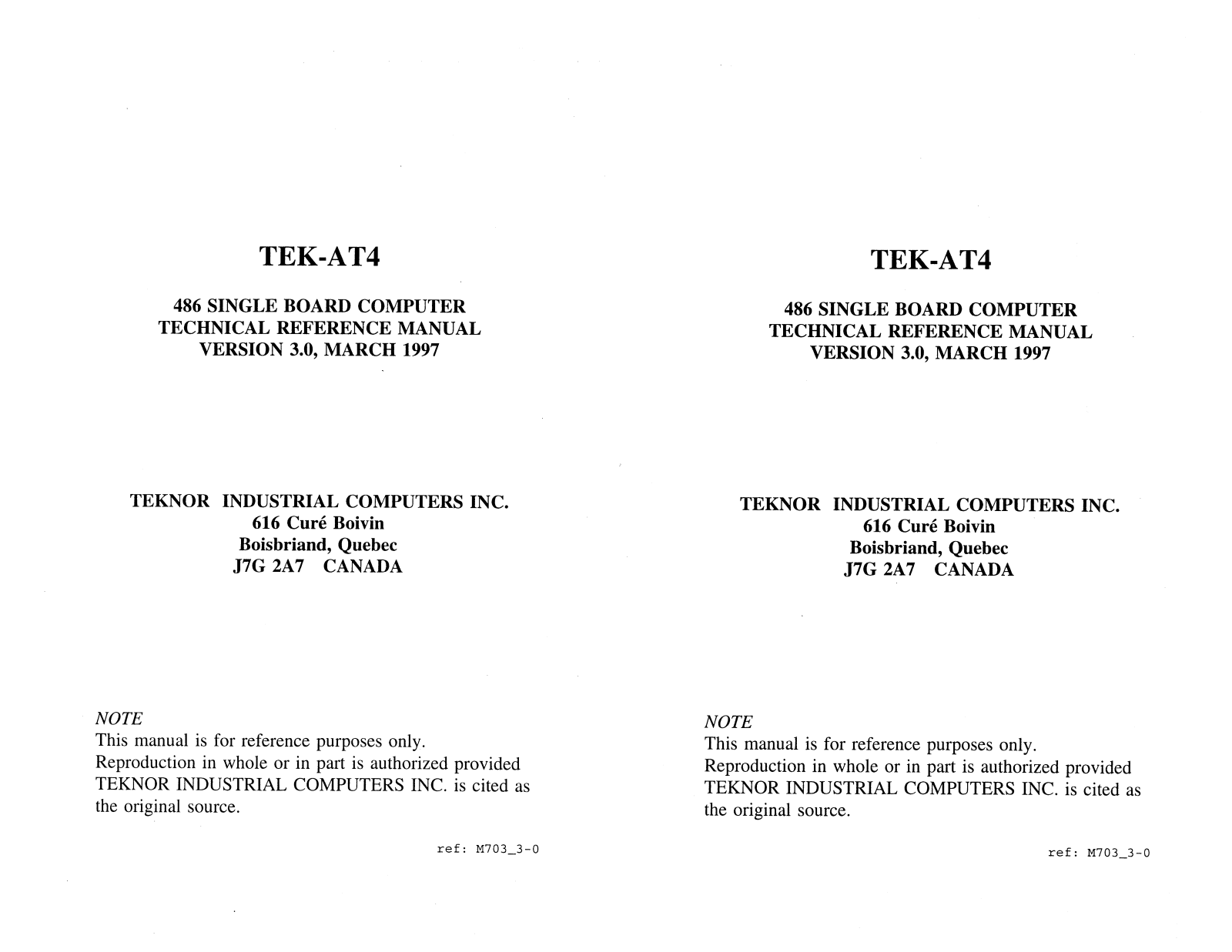 Teknor TEK-AT4 User Manual - ManualMachine.com