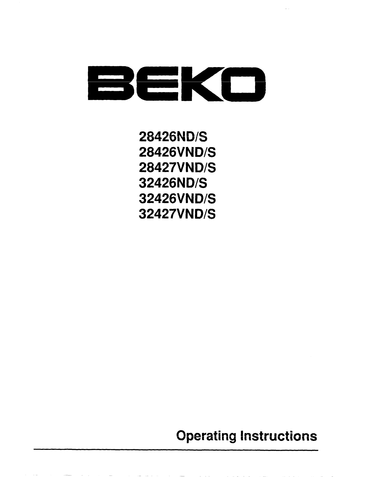 Beko 284222WNS User Manual