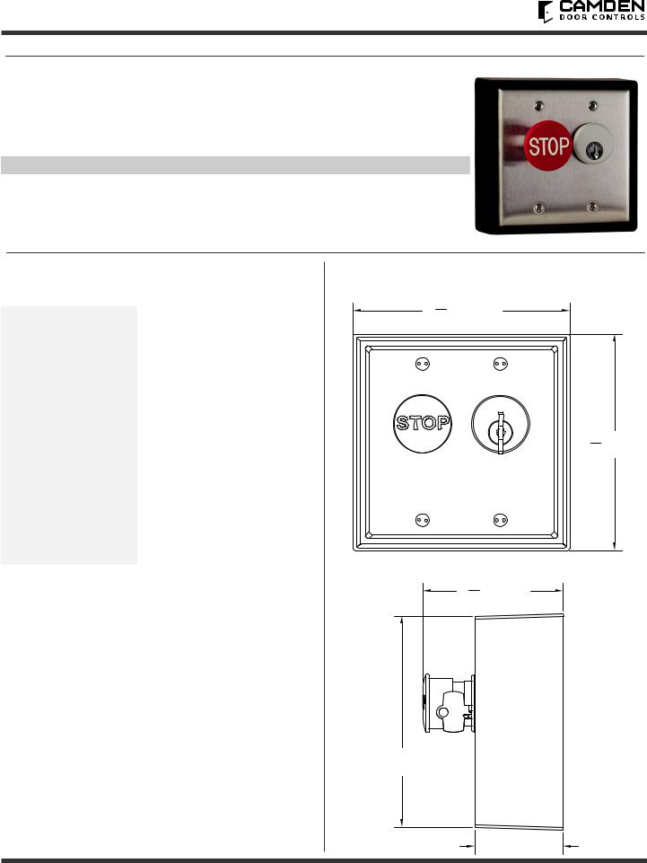 Camden Door Controls CI-3502 Installation Instructions