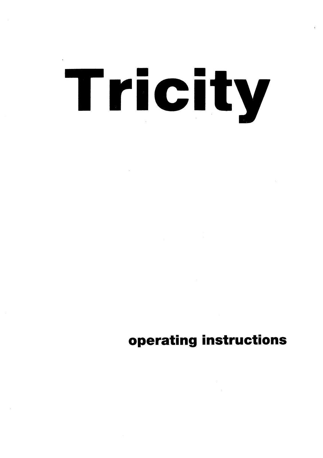 TRICITY BENDIX 1990 User Manual