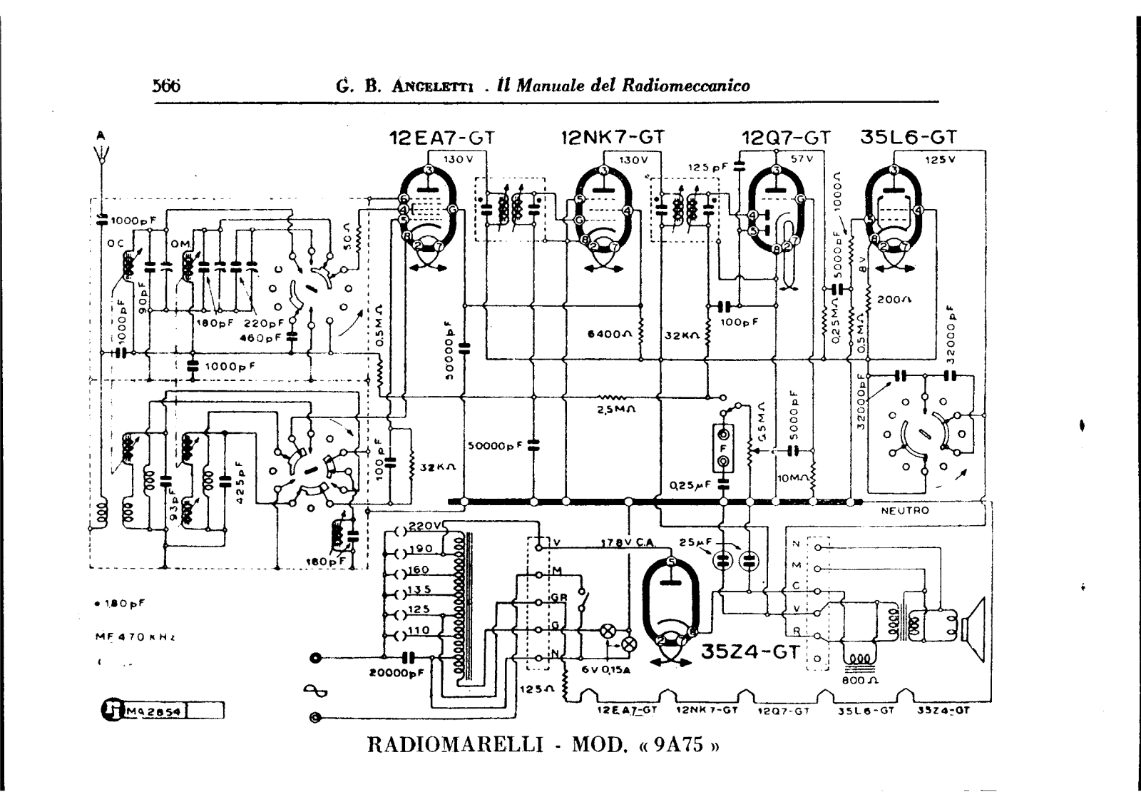 Radiomarelli 9a75 schematic - ManualMachine.com