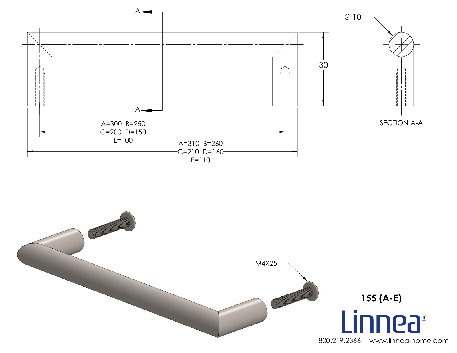 Linnea LNNE5684 Dimensions - ManualMachine.com