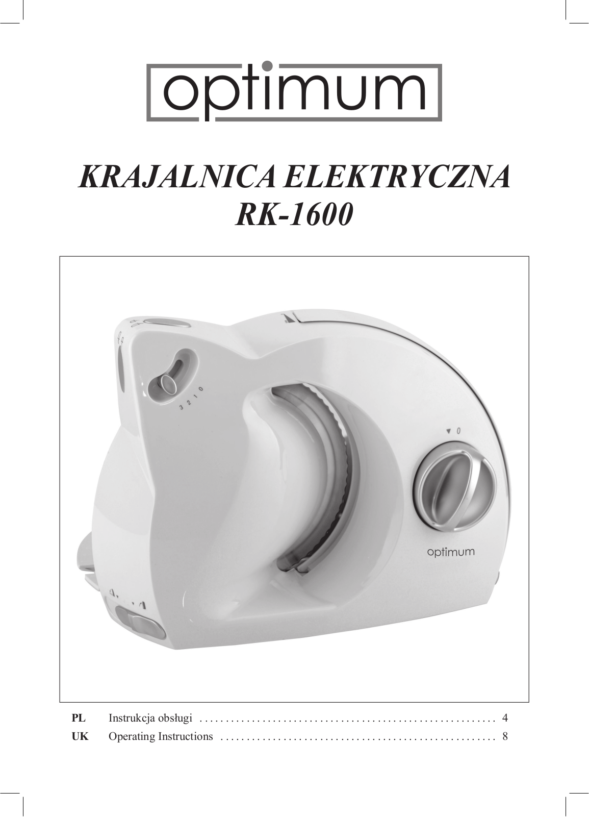 OPTIMUM RK-1600 User guide - ManualMachine.com
