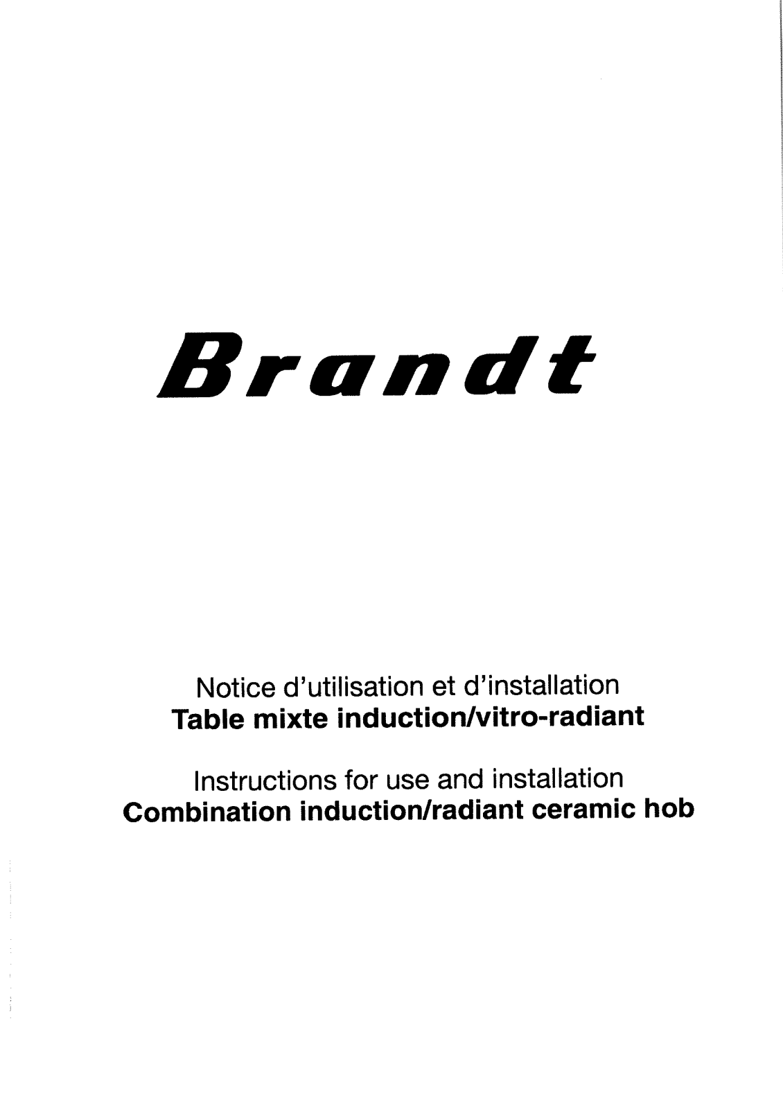 Brandt BIV60X User Manual