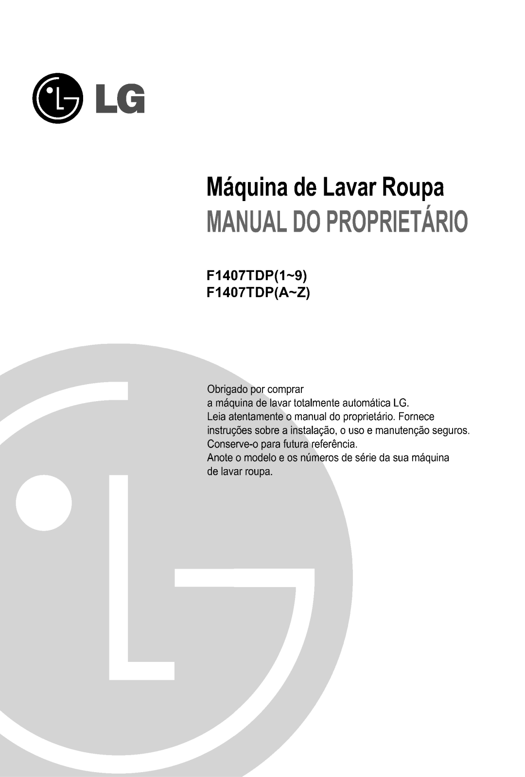 Lg F1407TDP User Manual