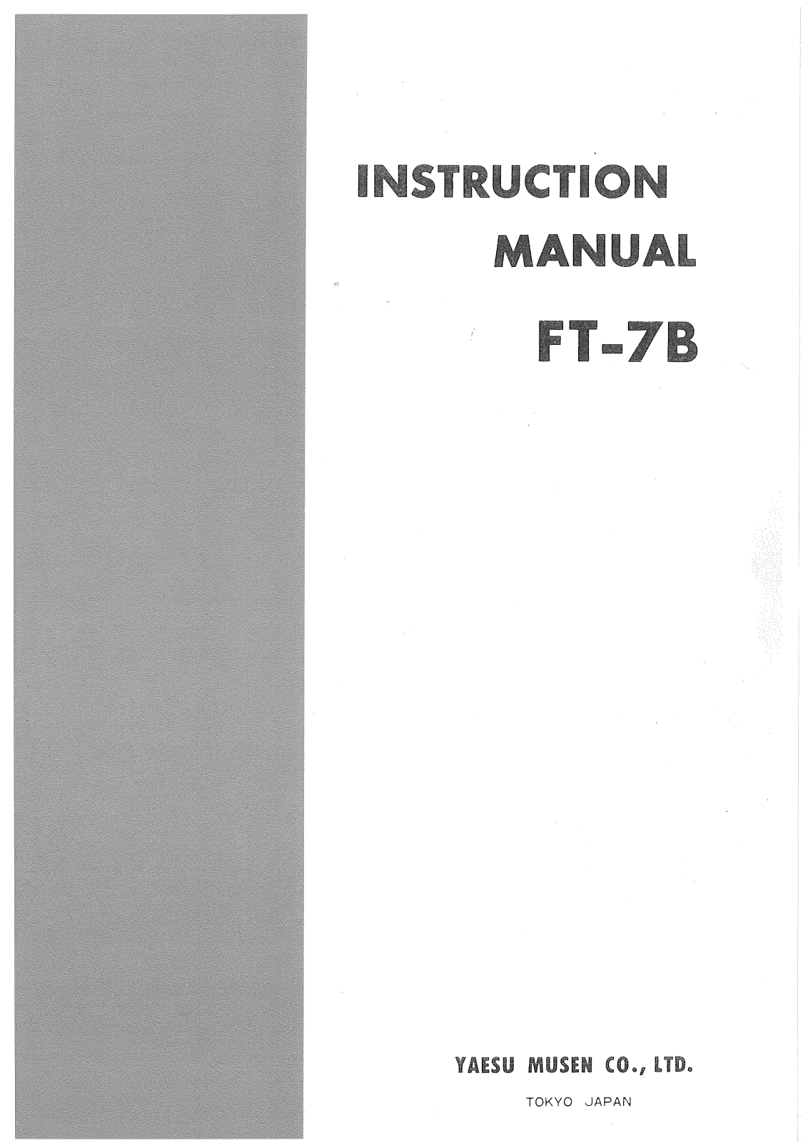 Yaesu FT-7B User Manual