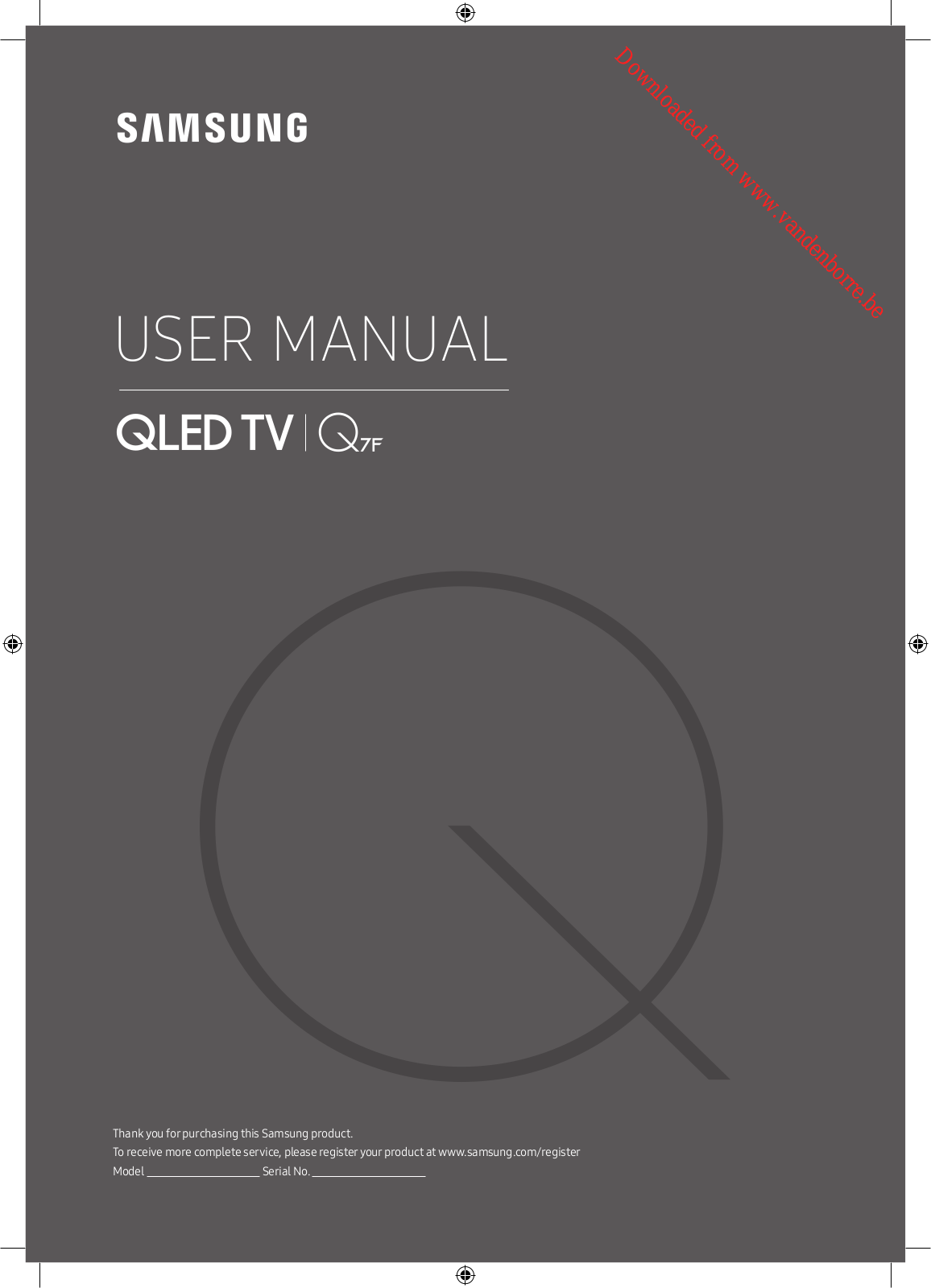 SAMSUNG QE55Q7F User Manual