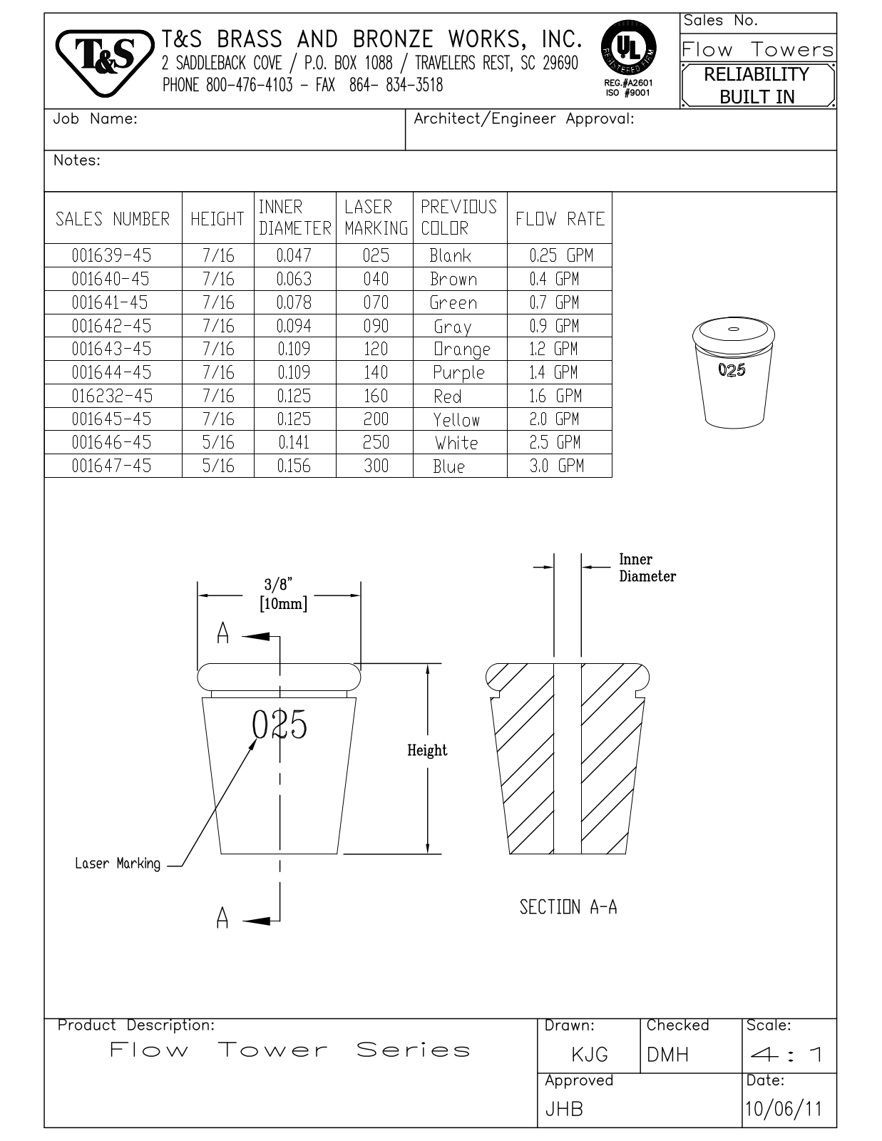 T&S Brass 001641-45 User Manual