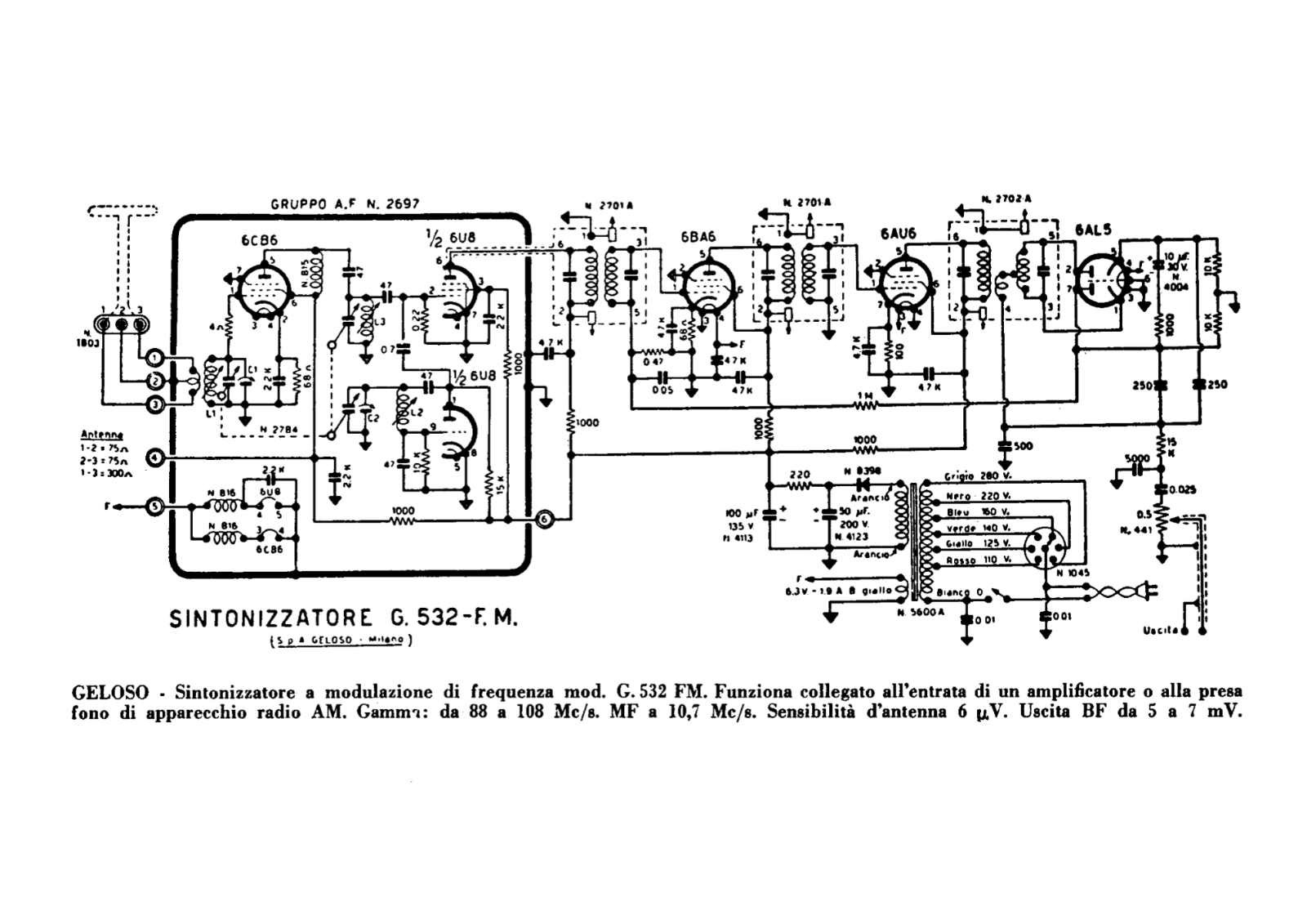 Geloso g532 fm schematic