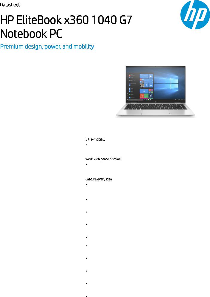 HP EliteBook x360 1040 G7 User Manual