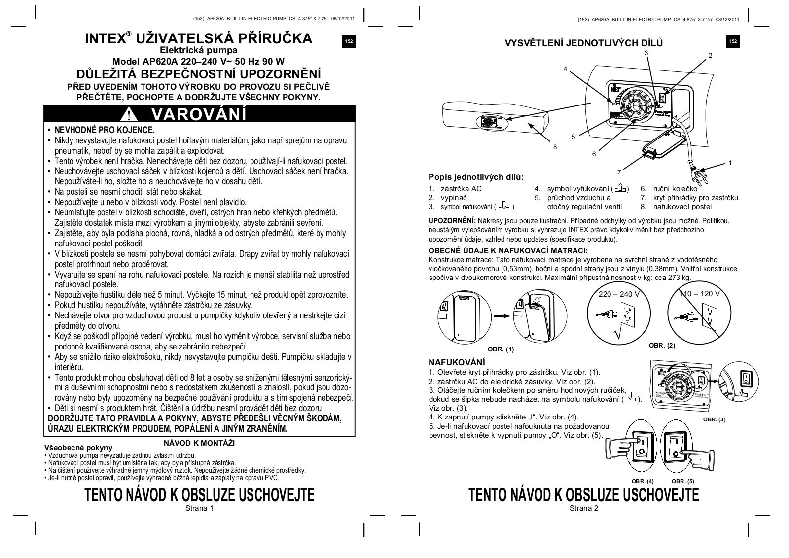 Intex Pillow Rest, Raised Downy User Manual