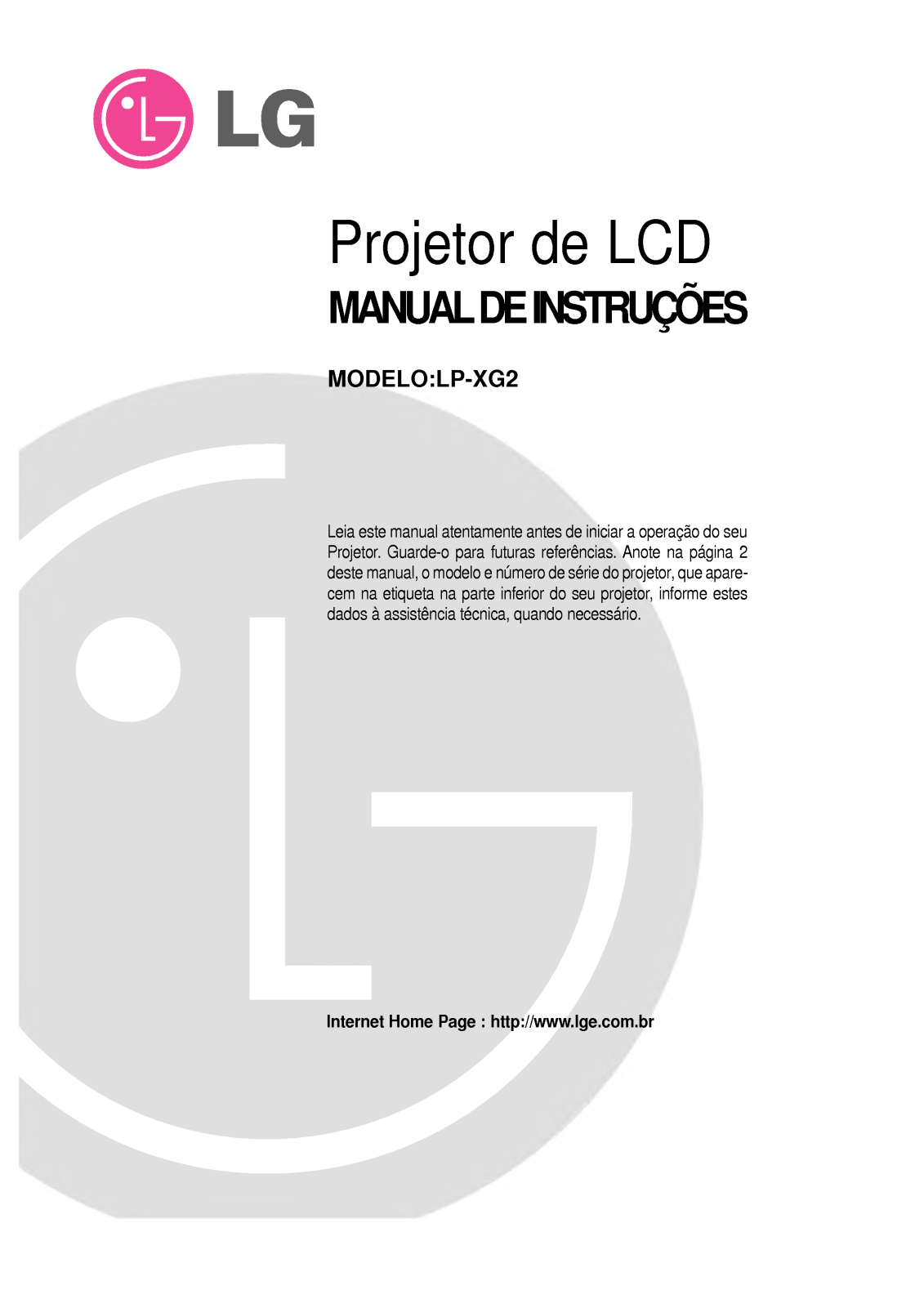 Lg LP-XG2 User Manual