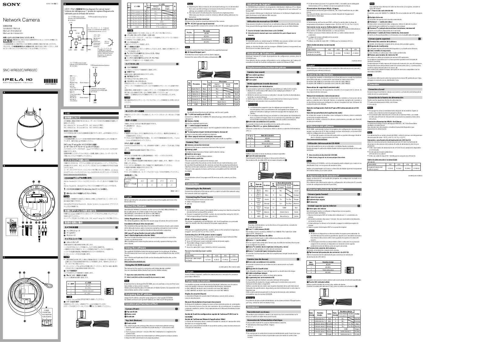 Sony SNC-WR632C, SNC-WR602C, SNC-WR602C-R User Manual