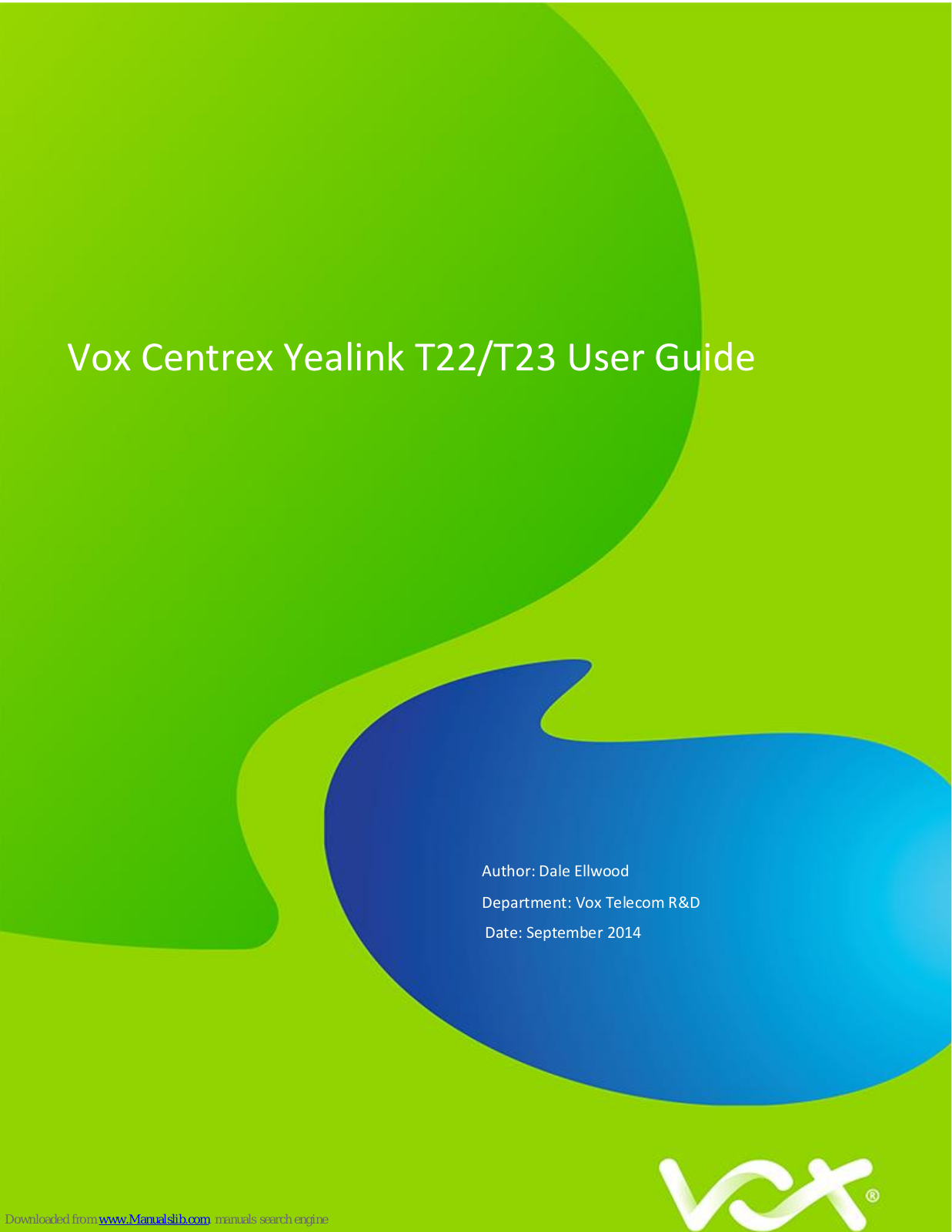 Yealink SIP-T22, SIP-T23 User Manual