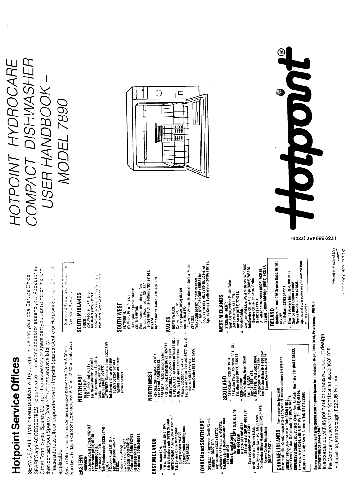 Hotpoint-Ariston HB7890 User Manual