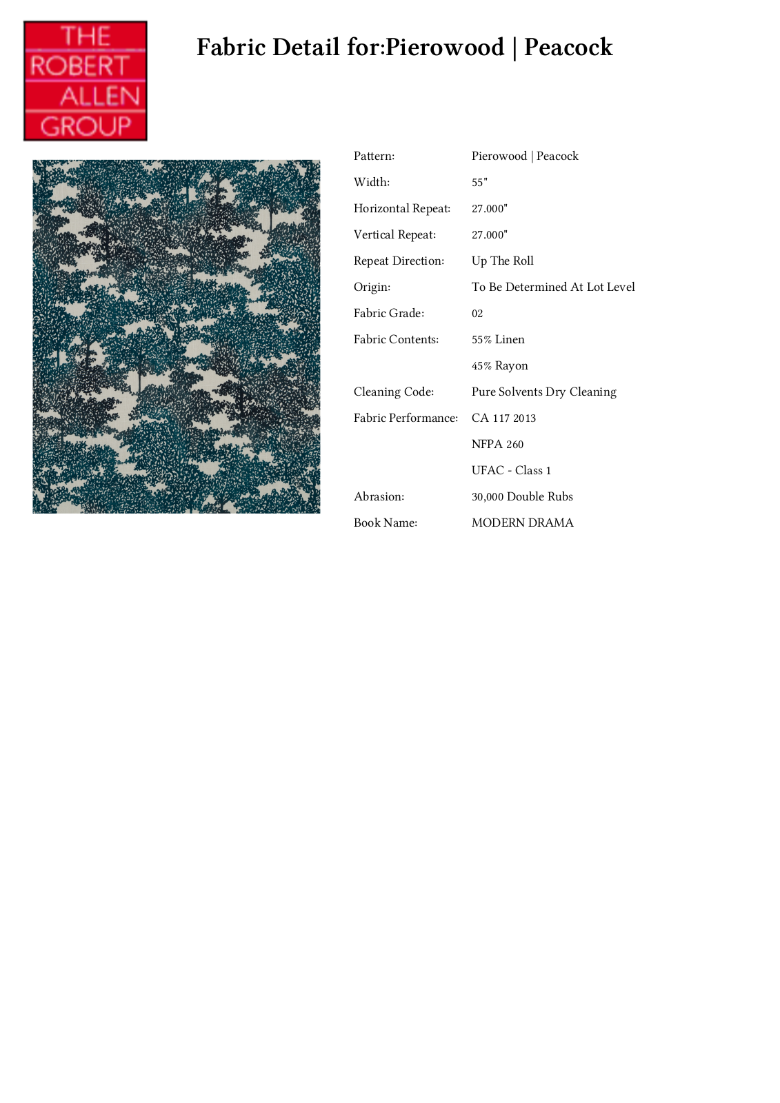 Robert Allen RALF1101 Specifications