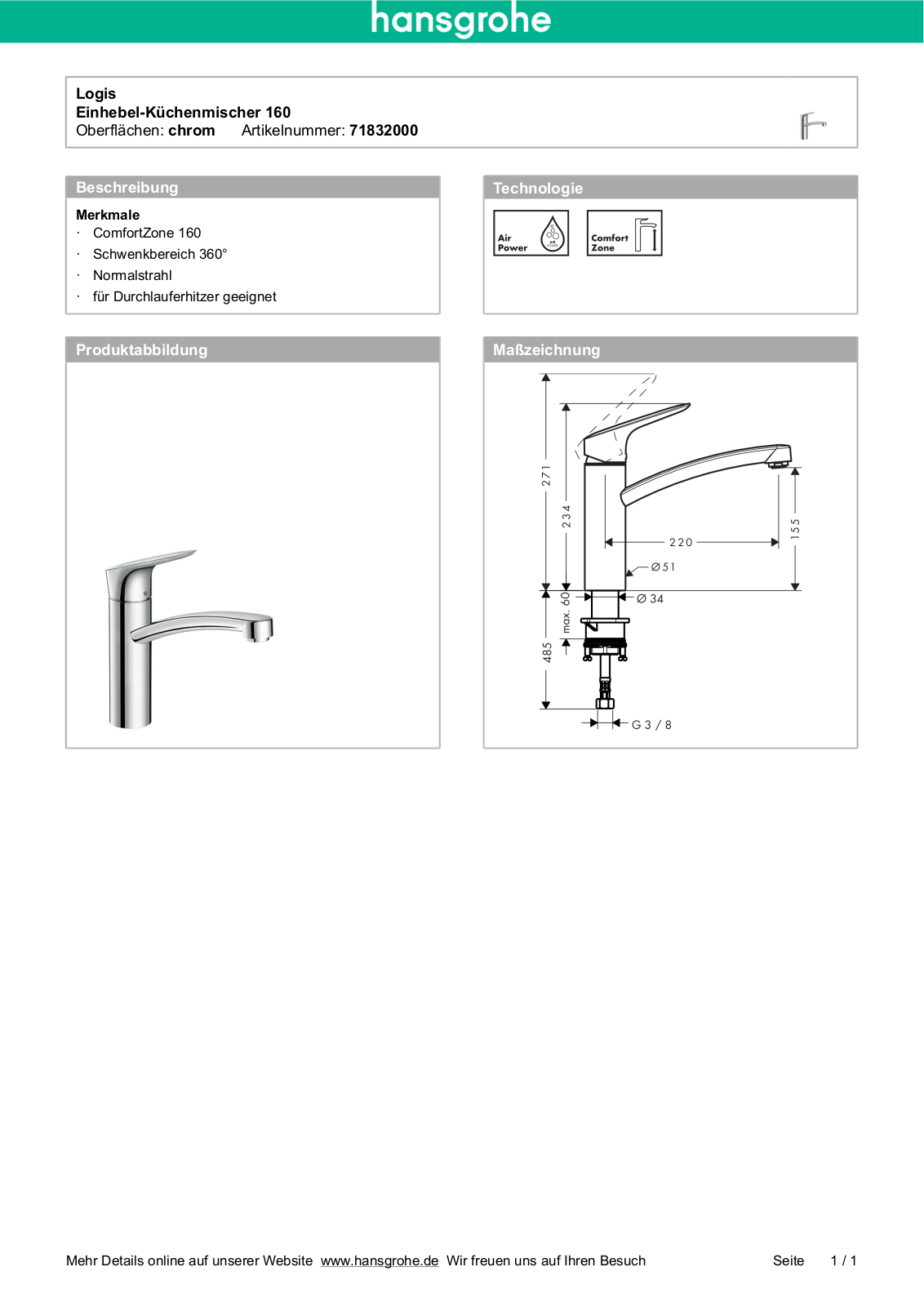 grohe 71832000 Service Manual